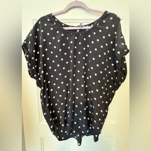 Joie Joann Dotted Silk Blouse Size Small